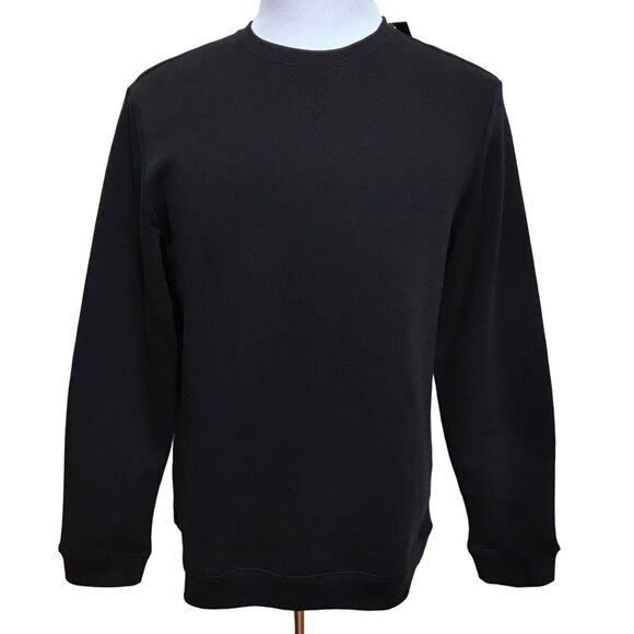 Ideology NWT Pullover Black Pullover Fleece Crewneck Sweatshirt Men M - Picture 1 of 10